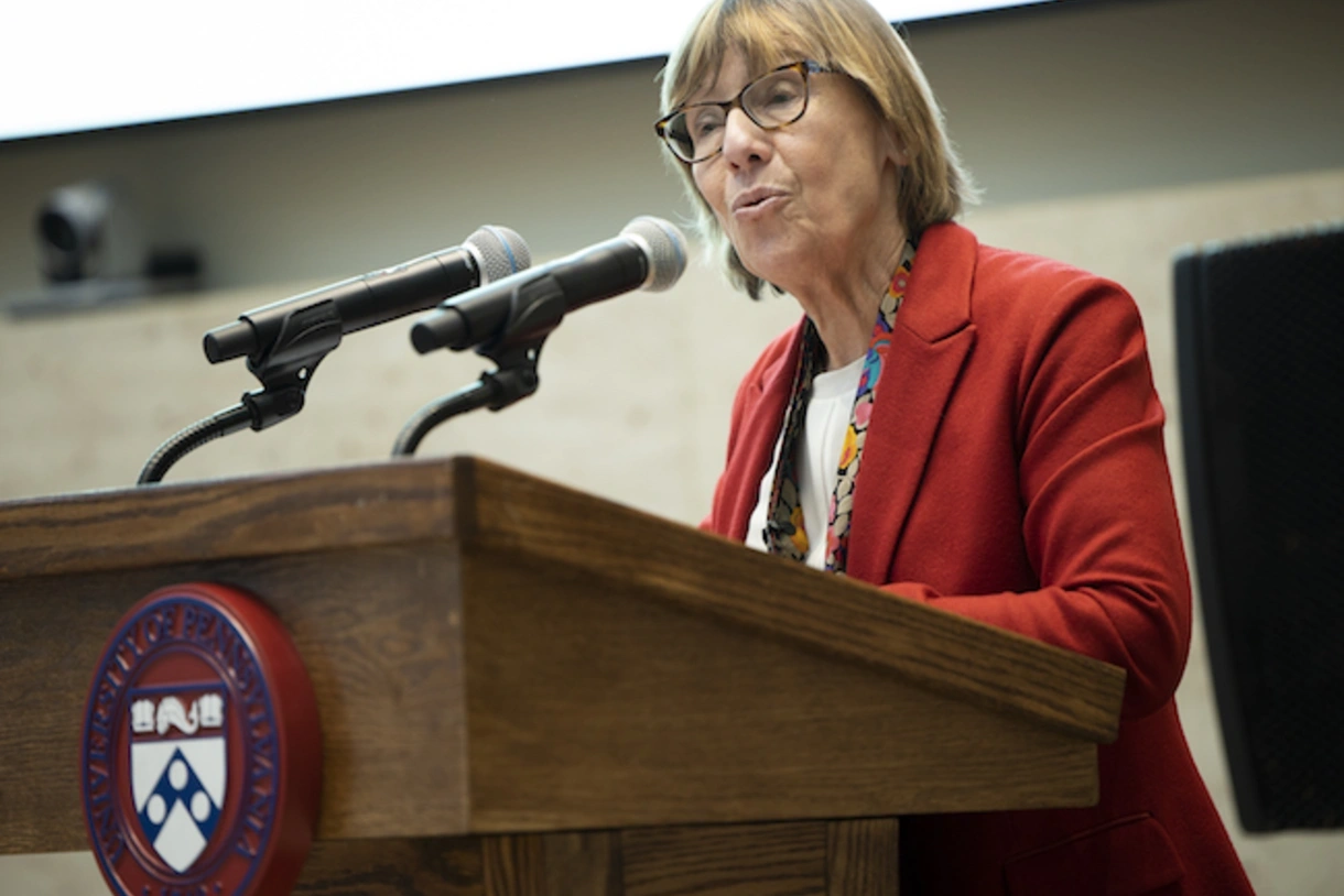 Penn GSE Dean Pam Grossman, who recently co-authored a new report from the Learning Policy Institute, pictured in February 2020.