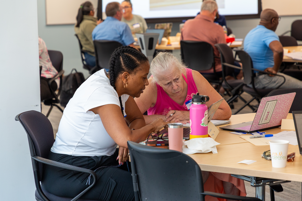 PASS workshop participants work together 