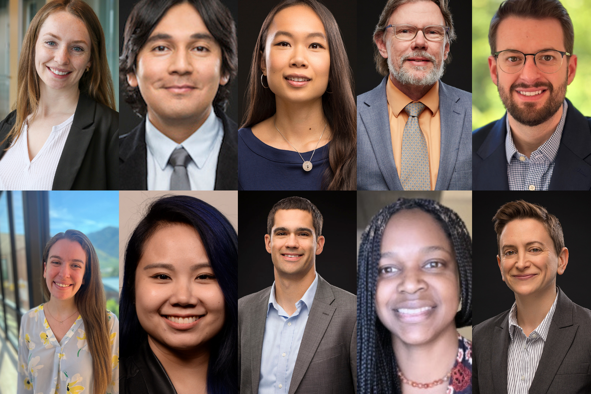 A grid of 10 faculty headshots. 