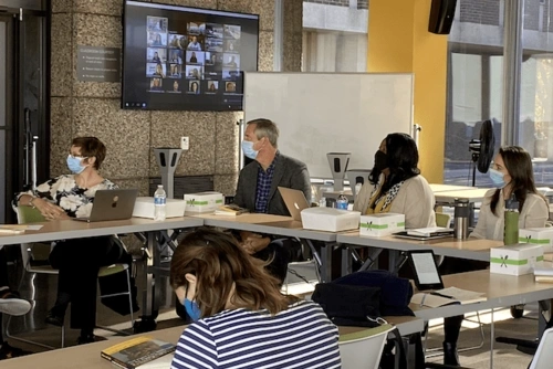 Members of the Penn GSE community gathered in person and online to discuss Robert Moses' Radical Equations&nbsp; for One Book, One GSE