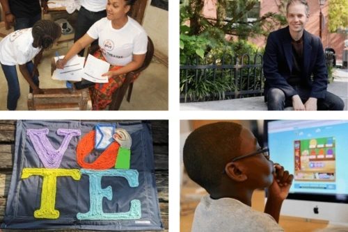 4 images of stories into one collage
