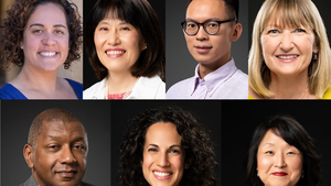 Faculty Collage: Sade Bonilla, Yuko Butler, Bodong Chen, Iryna Kozolova, Howard Stevenson, Sharon Wolf, Susan Yoon